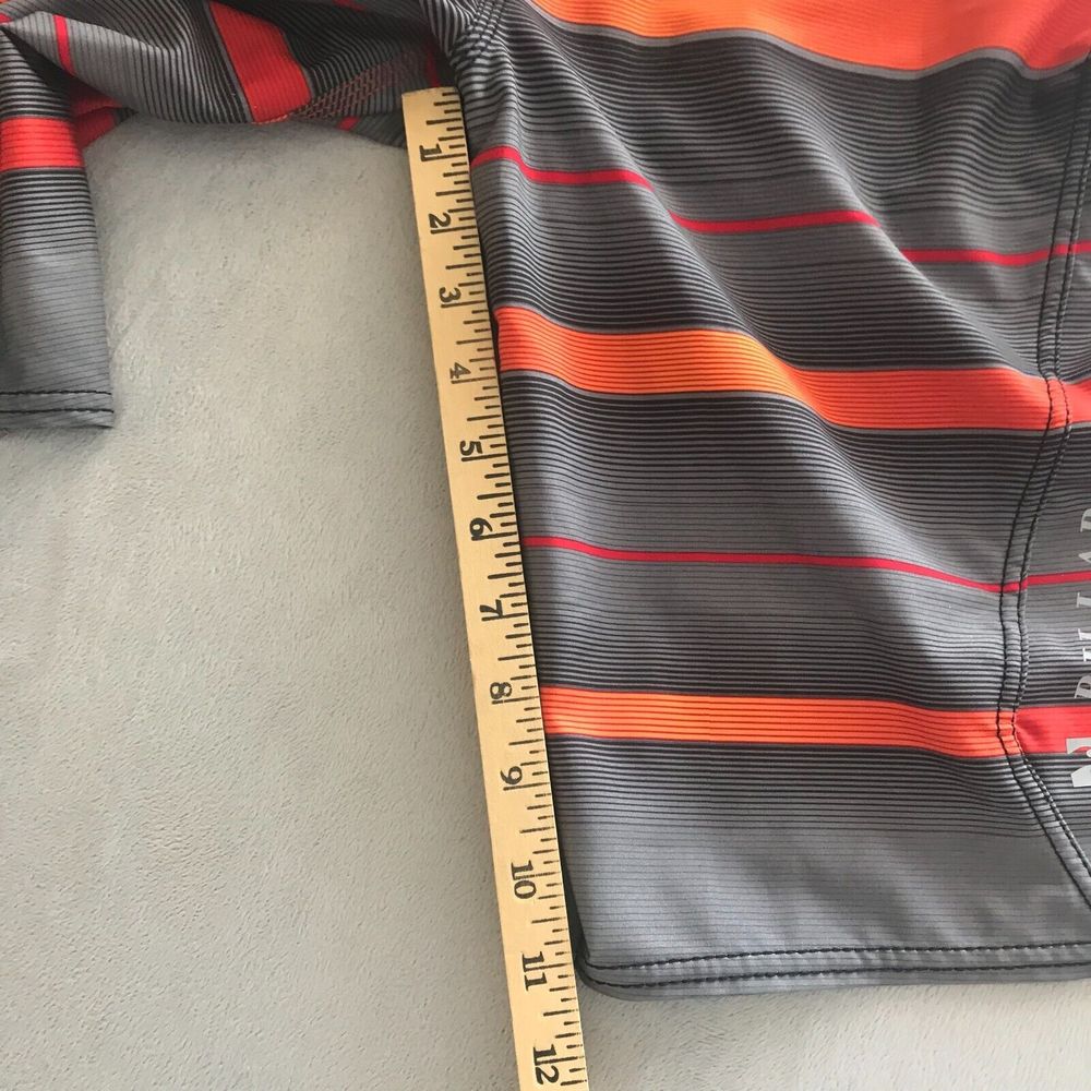 BILLABONG Platinum Board Shorts Mens 34‎ Black Orange Striped Swim Trunks PX3 - Picture 8 of 10